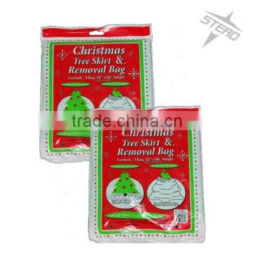 Green film recycled plastic Christmas tree bag storage bag removal bag made in China