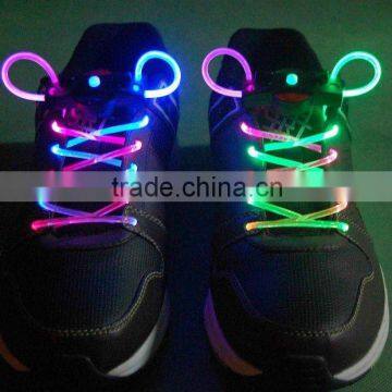 Party Gift LED Lighted Shoelace Holiday Promotional in the night LED lighting optic fiber lace