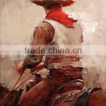 Cowboy oil painting, NZ-092