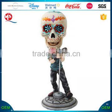 Hot Selling Resin Rock Skull Bobble Head