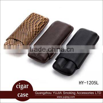 Guangzhou YuJia Best COHIBA 2 capacity big diameter cigar case with gift box