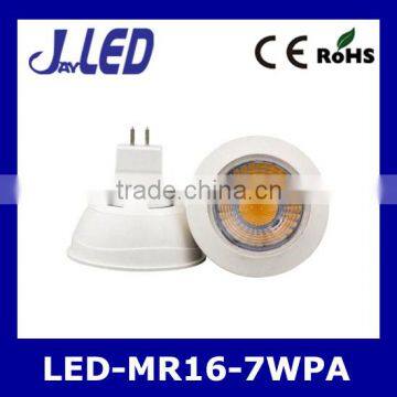 AC DC12V 7W plastic and aluminum body high quality mr16 bulb