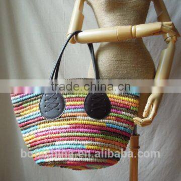 Fashion paper yarn crocheting Bags