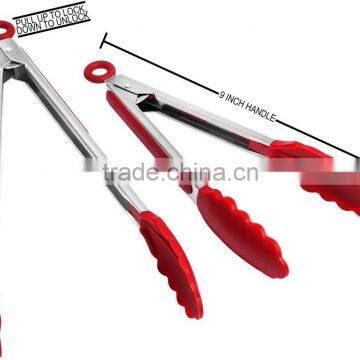 High Quality Bbq Service Silicone Tongs photo-4