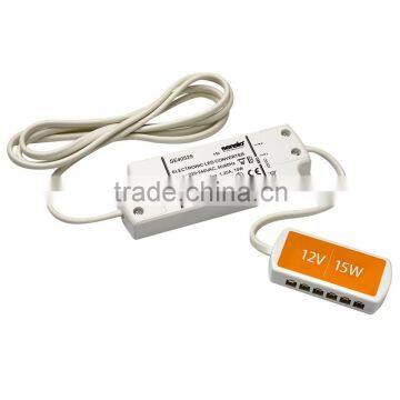 12V low voltage led driver to 6 fold led distributor light box for LED Glass Shelf Clip Light