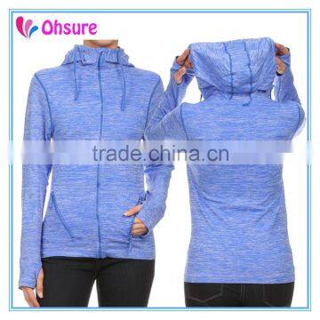 OEM Supply slim fit nylon spandex fitness wear gym jacket for women