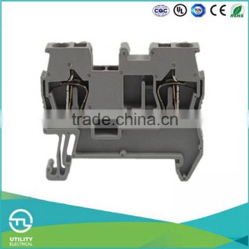 UTL New Products On China Market Two Lead Through Type Din Rail Spring Type Terminal 0.5-6mm                        
                                                Quality Choice