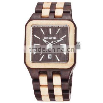 hot selling mens large wrist vogue wood watch 2016