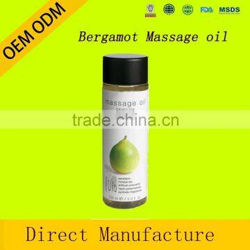 private label 100% nature Bergamot Essential Oil boday massage oil