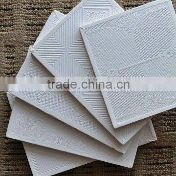 white pvc laminated gypsum ceiling tiles from China