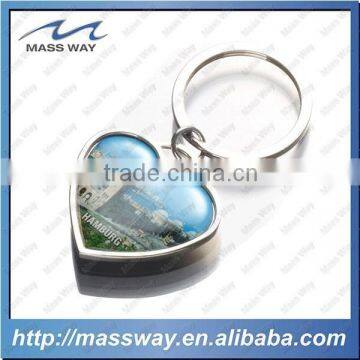 die casting zinc alloy 3D custom heart shape metal key chain