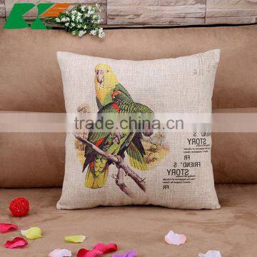 Cartoon Parrot Decorative Kantha Cushion Cover