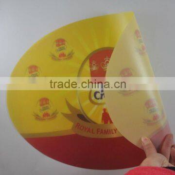 Oval souvenir gifts oval pp table mat with CMYK printing