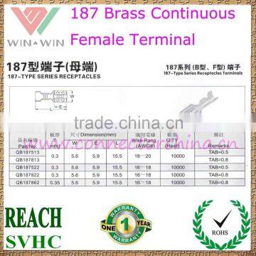 Wholesales Price 187 Brass Continuous female Terminal