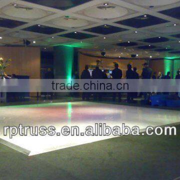 white interlocking dance floor for hotel