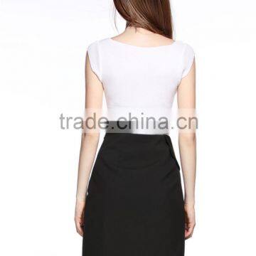 Fashion Korea Boat Neck Women Ladies Knitted Slim T Shirt Sleeveless Blouse Ladies Casual Tops Latest Design photo-4