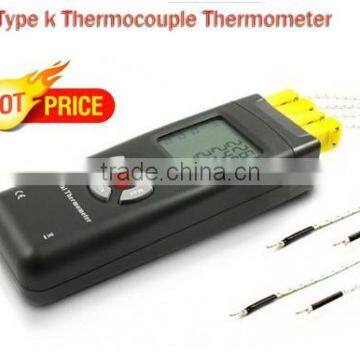 Four Channel Digital Thermometer 4 K-Type Thermocouple Sensor 1350C 2462F TL-TK02