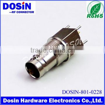 straight bnc connector pcb mount for bnc female