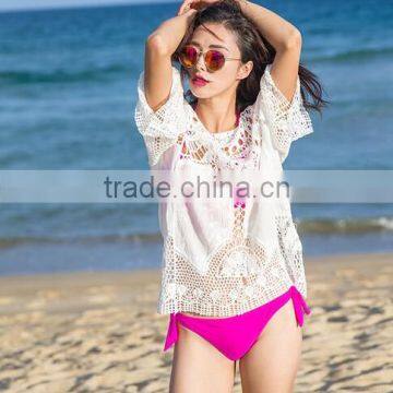 Sexy Women Summer Lace Crochet Tassel Bikini Cover-up Swimwear Beach Shrug