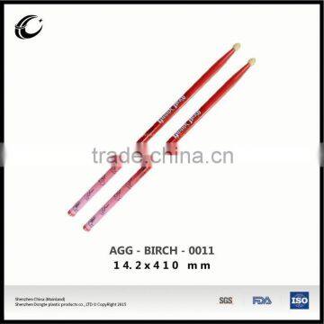 2015 high quality drumstick musical instrument drumstick with logo printing 7g wooden drumstick