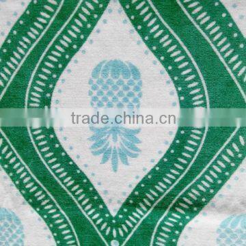 100% Cotton Green Color Special Pineapple Design Printing Beach Towel Pareo Ethnic Felling Beach Towel photo-4