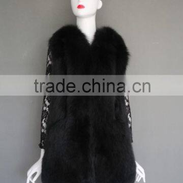 Women Fox Fur coat Vest gilet New winter Warm leather and Fox fur