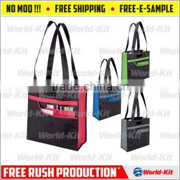 Natural Color LARGE REUSABLE COLOR GROCERY SHOPPING NON WOVEN TOTE BAG