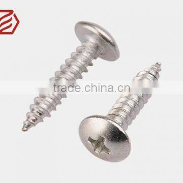 Furniture Cross or Phillips White Zine Plated Big Head Self Tapping Screws