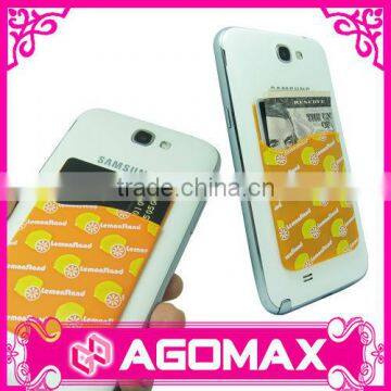 Novelty gift silicone 3M sticker paste smart wallet
