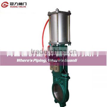 Metal seat pneumatic knife gate valve