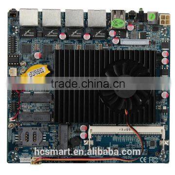 4 Lan ports X86 Atom D525 embedded DC power cheap industrial network security firewall motherboard