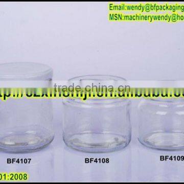 Wide mouth glass jar for storage