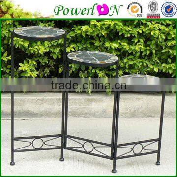 Discounted High Quality Antique Mosaic 3 Tier Round Plant Stand Garden Decoration For Patio Park I26M TS05 G00 X00 PL08-5716