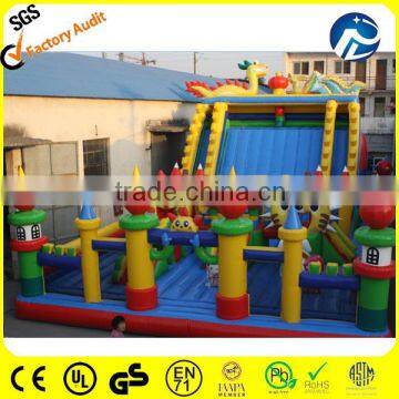 hot selling high quality tiger and dragon inflatable dry slide for kids