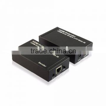 hot video player HDMI Extender 120m over tcp ip HDMI extender over Ethernet up to 120m / 390 ft for home theater with IR remote