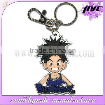 Cheap customized promotional pvc soft keyring