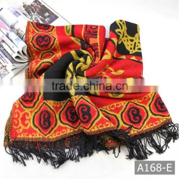 A168 Hot sell delicate multicolor woven scarf square