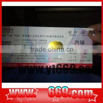 Ticket with Anti-Counterfeit printing