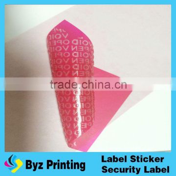 custom dot matrix hologram sticker/label