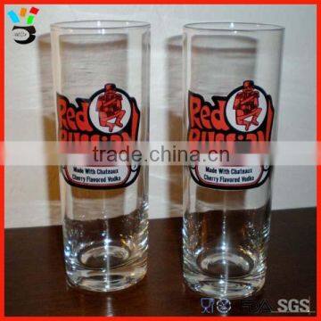 Spirit liquor round shape custom logo tumbler vodka drinking glass