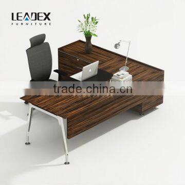 Luxury Wooden Executive Office Desk With Metal Frame photo-3