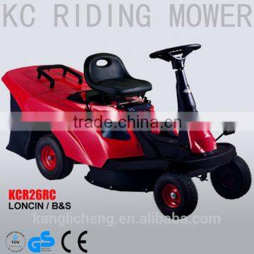 26" Petrol Ride on lawn Mower/ lawn tractor / Riding lawn mower with rear grass catcher KCR26RC