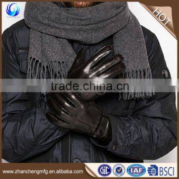 Custom made household mens brown goatskin leather gloves with great price