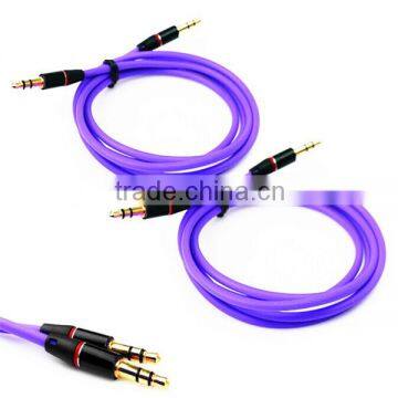 mini 3.5mm car audio cable, aux audio cable 3.5mm, male-male audio cable for iphone