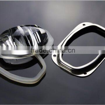 Glass optical lens for street lighting