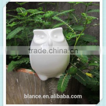 white owl flower pot figurine bird design