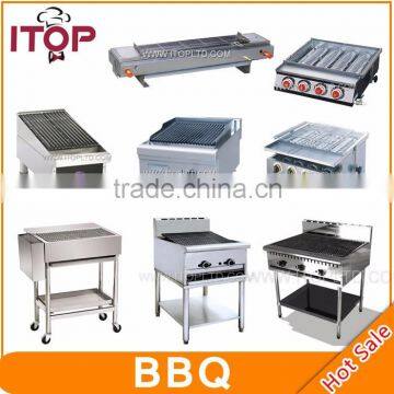 commercial stainless steel gas or electric charcoal barbecue bbq grill for party