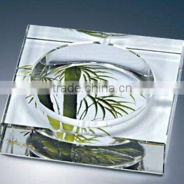 Tree Color Printed Crystal Ashtray /tobacco Cigar/smoking Craft Ashtray Useful(R-0980