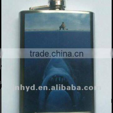 hot!!! High quality pocket flask with water-transfer