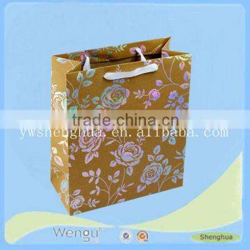 2016 newly design kraft paper bag manufacturers,kraft paper shopping bag